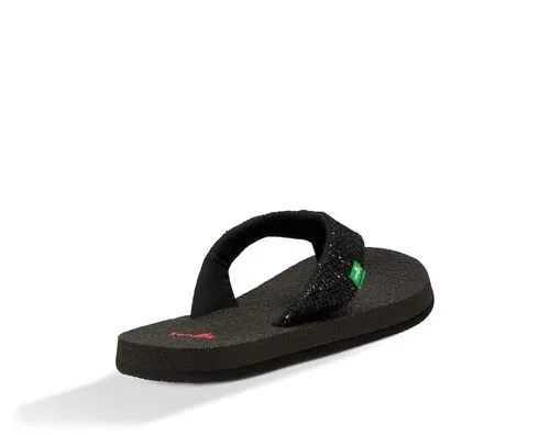 Sanuk Lil Yoga Glitter Black