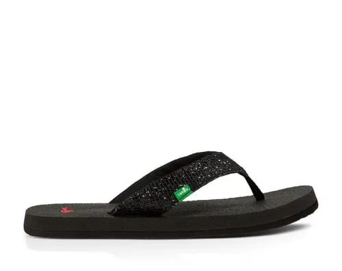 Sanuk Lil Yoga Glitter Black