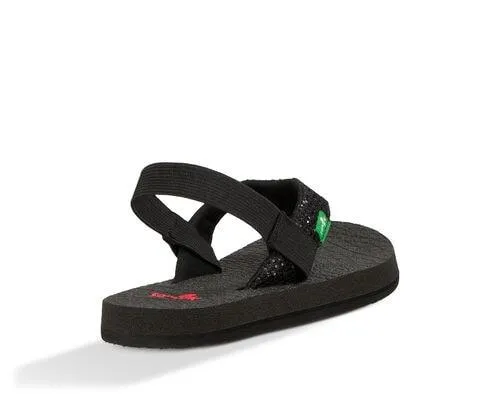 Sanuk Lil Yoga Glitter Black