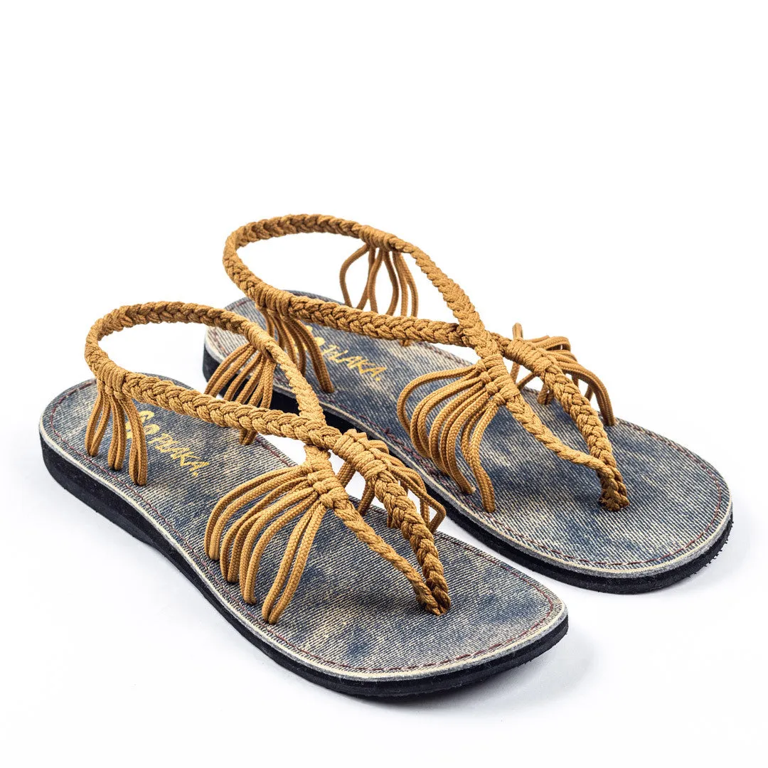 Seashell Summer Sandals for Women | Sand-Yellow