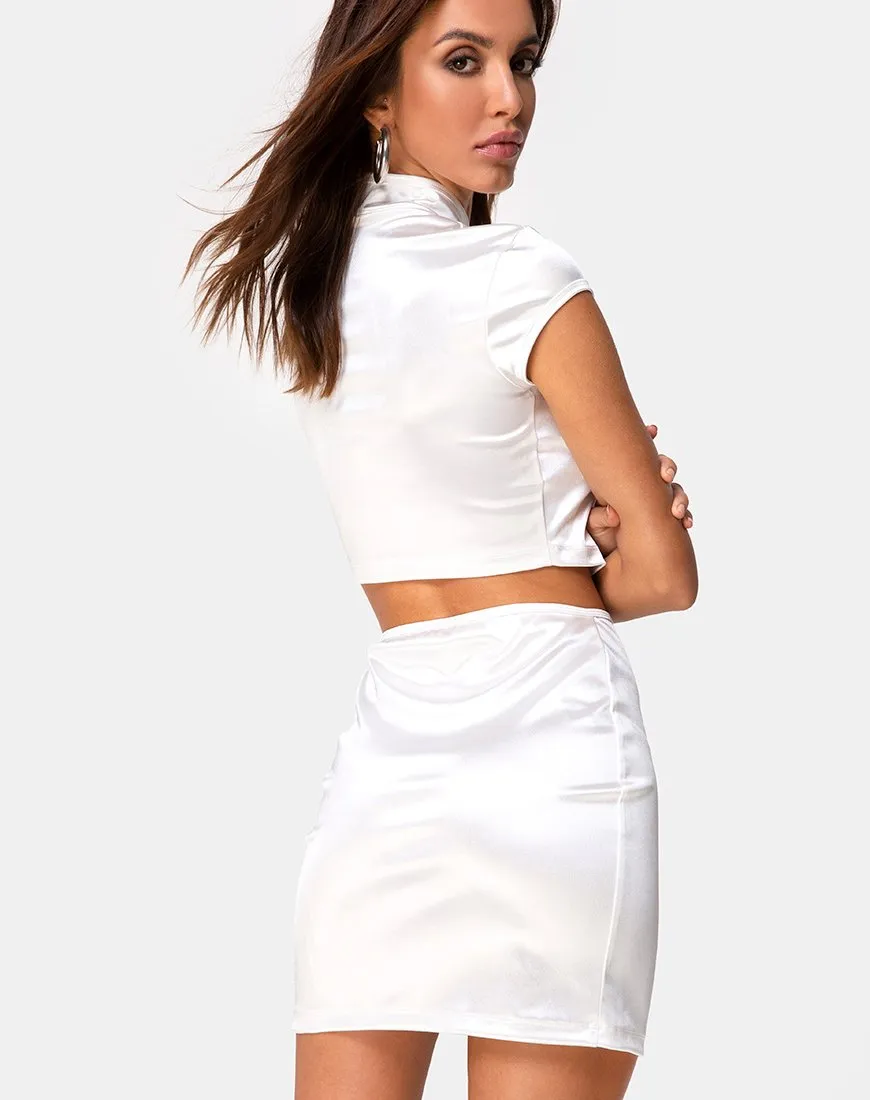 Shena Skirt in Spandex Ivory