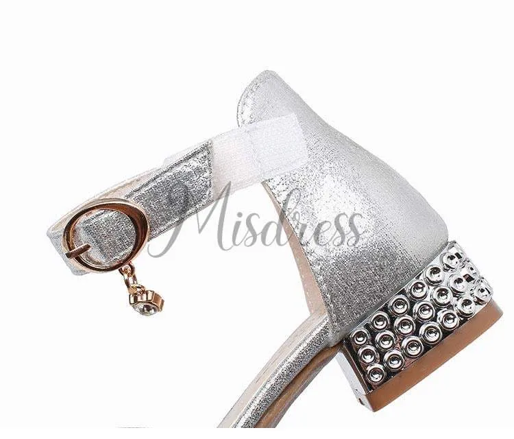 Silver/Pink Glitter Rhinestone High Heel Baby Kids Princess Party Shoes Wedding Flower Girl Shoes