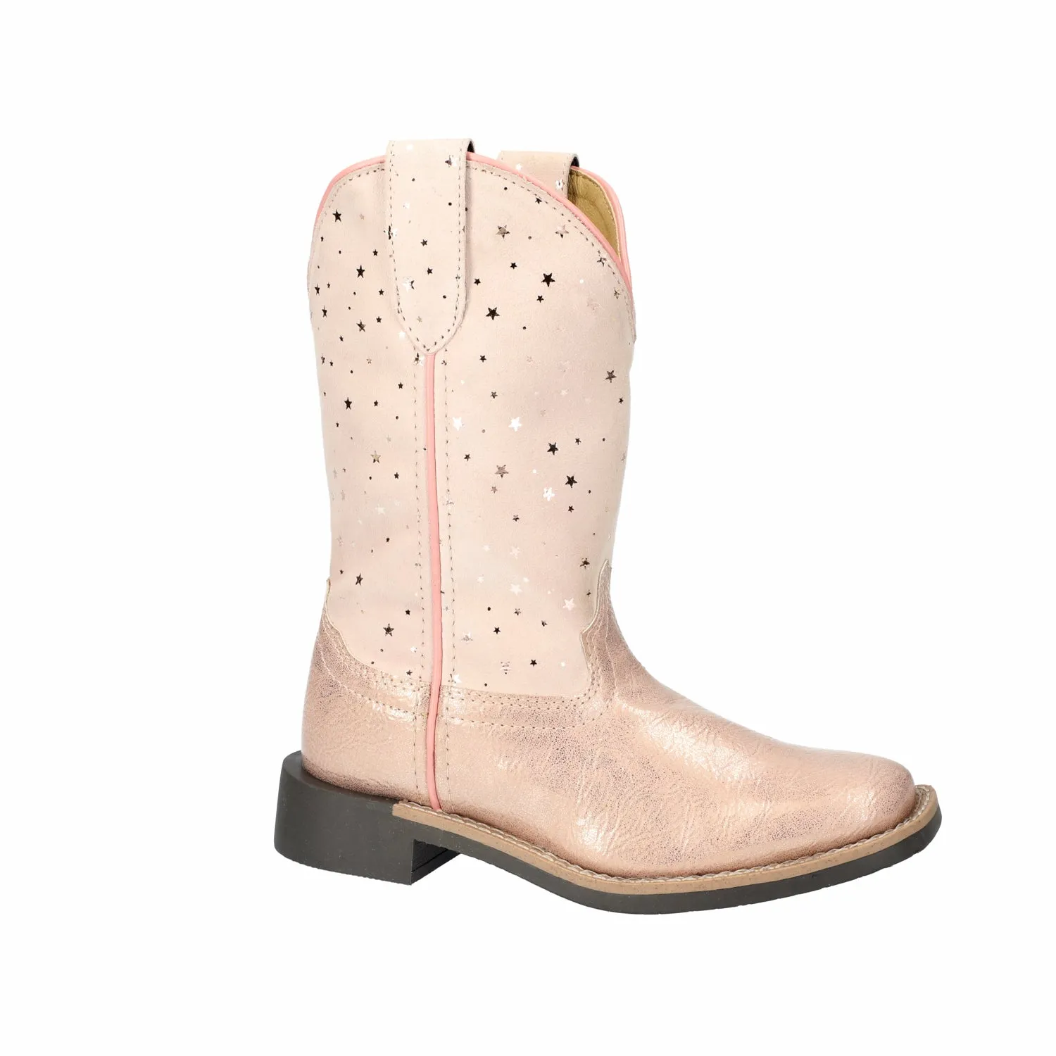 Smoky Mountain Boots Girls Starlight Pink Leather Cowboy Boots