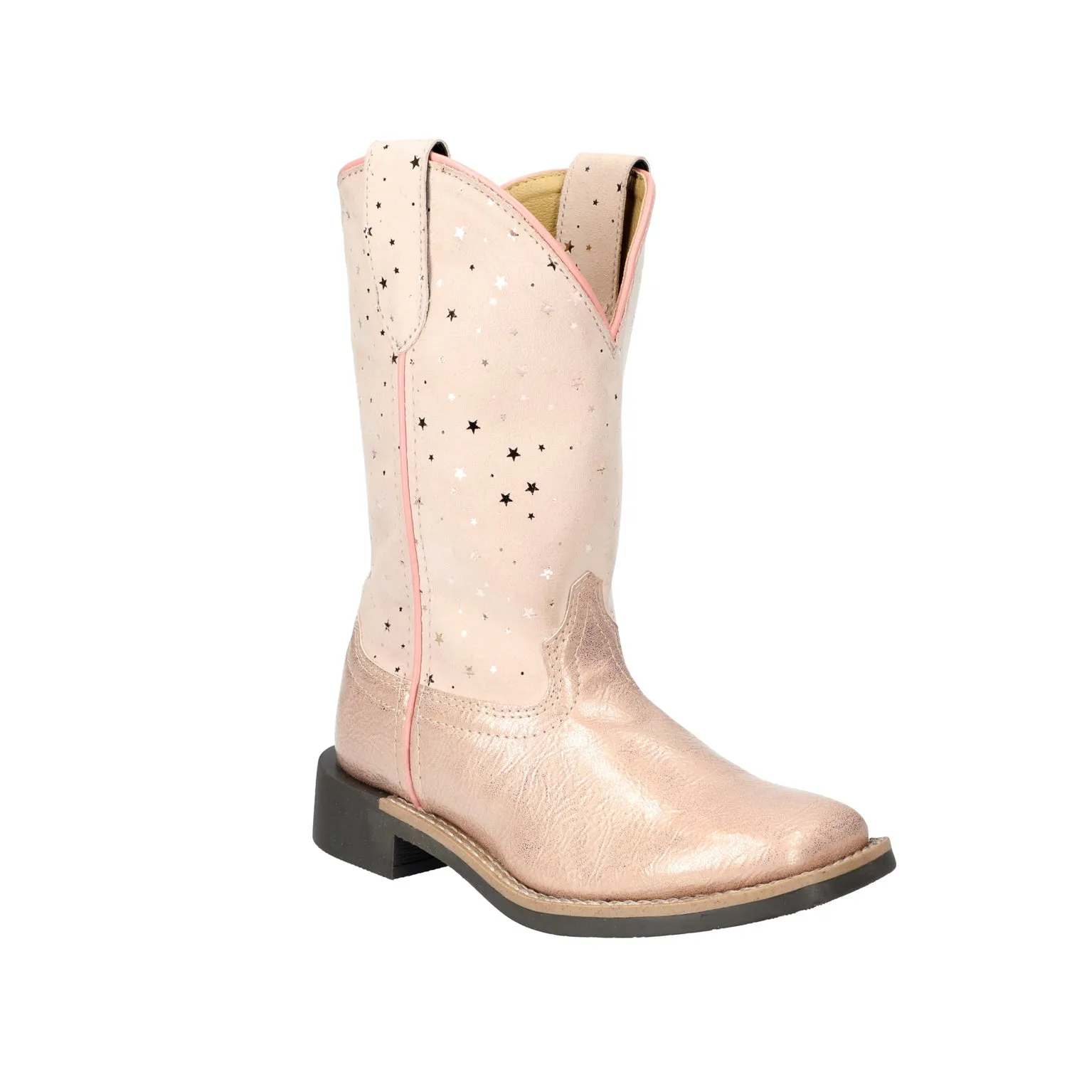 Smoky Mountain Boots Girls Starlight Pink Leather Cowboy Boots