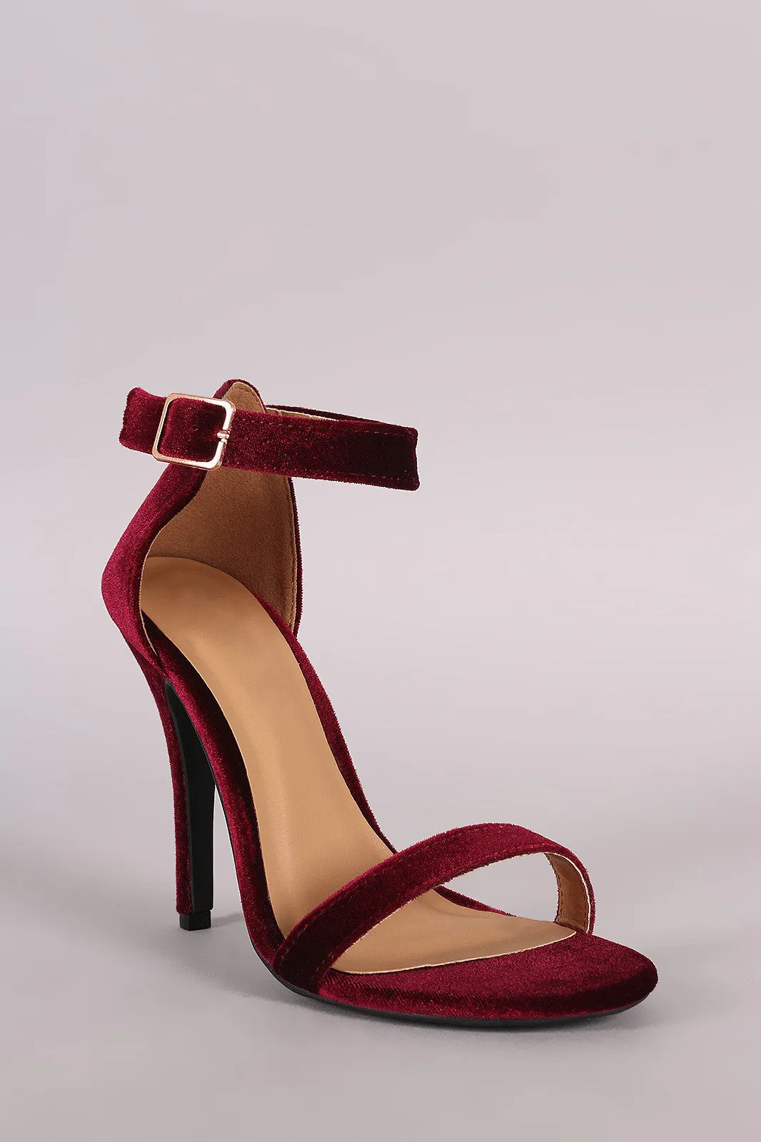 Sola -  Open Toe Ankle Strap Heel