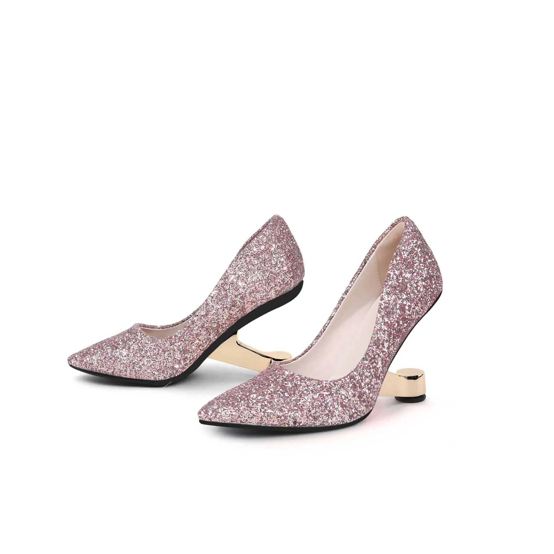 Sparkling Glitter Pointed Toe Pumps