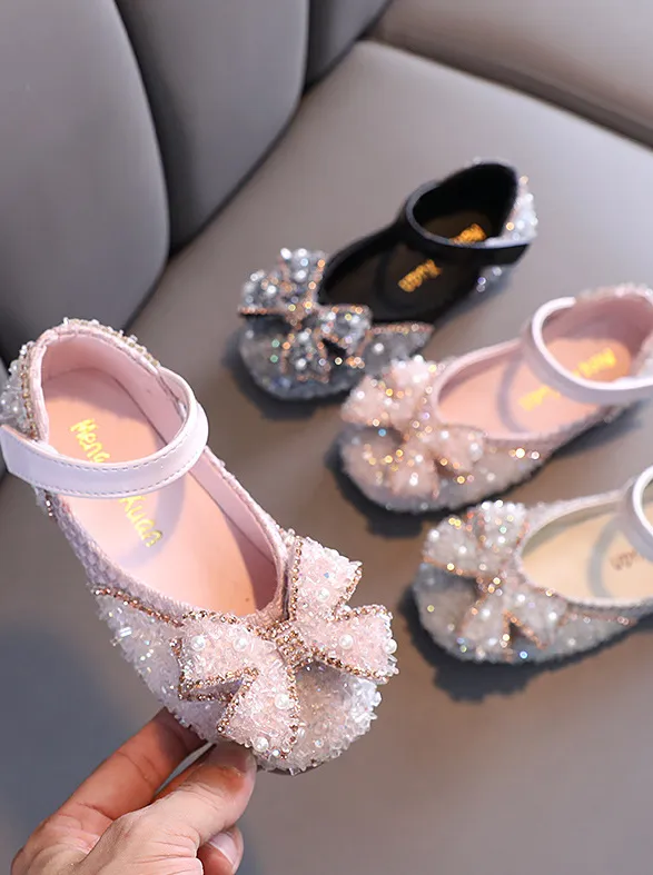 Sparkly Bow Mary Jane Shoes By Liv and Mia