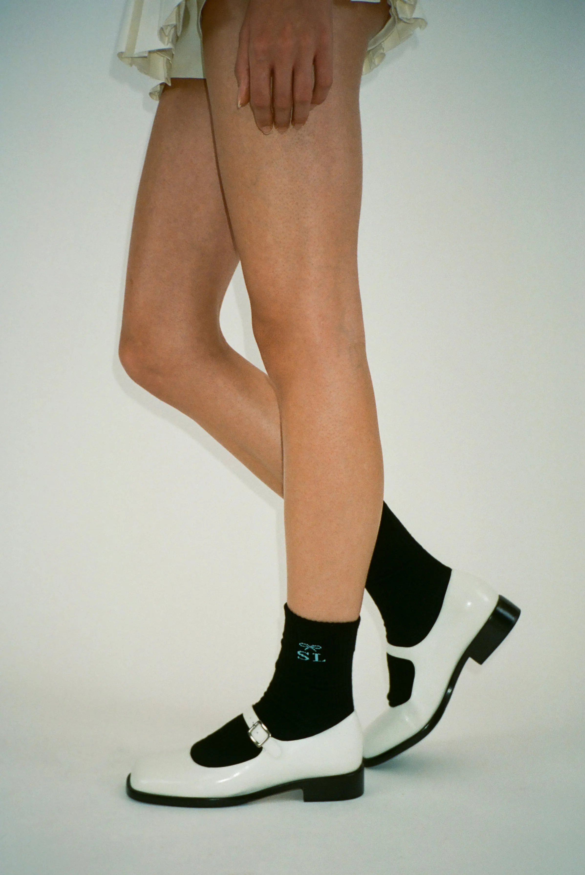 SPORT MONOGRAM SOCK IN BLACK