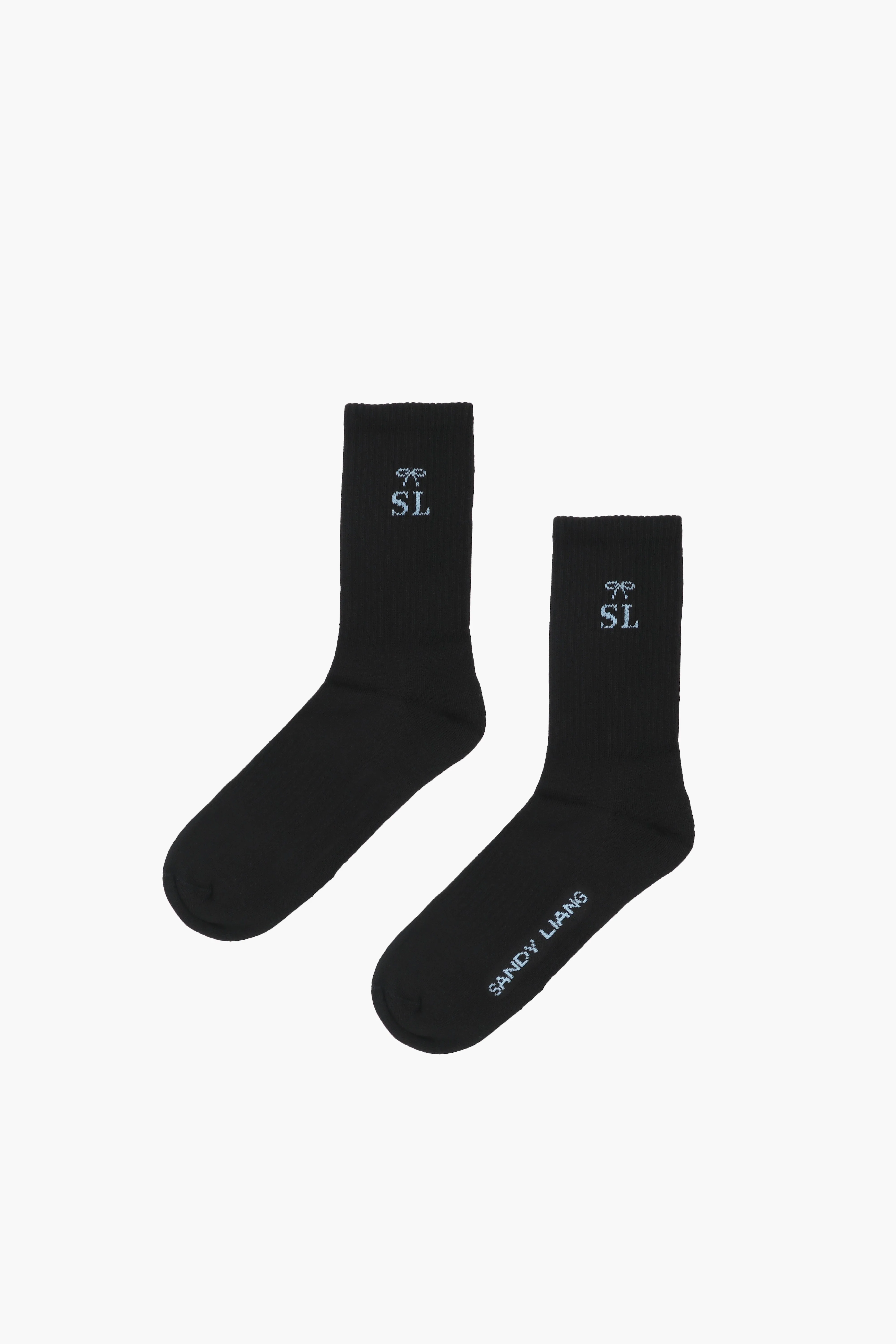 SPORT MONOGRAM SOCK IN BLACK