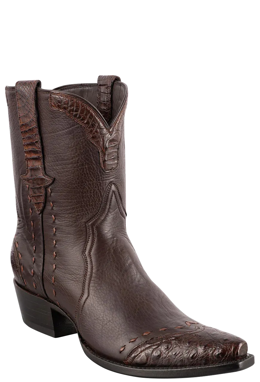 Stallion Women's Caiman & Italian Calf Boots - Chocolate