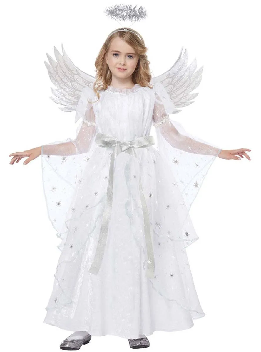 Starlight Angel Girls Christmas Fancy Dress Costume