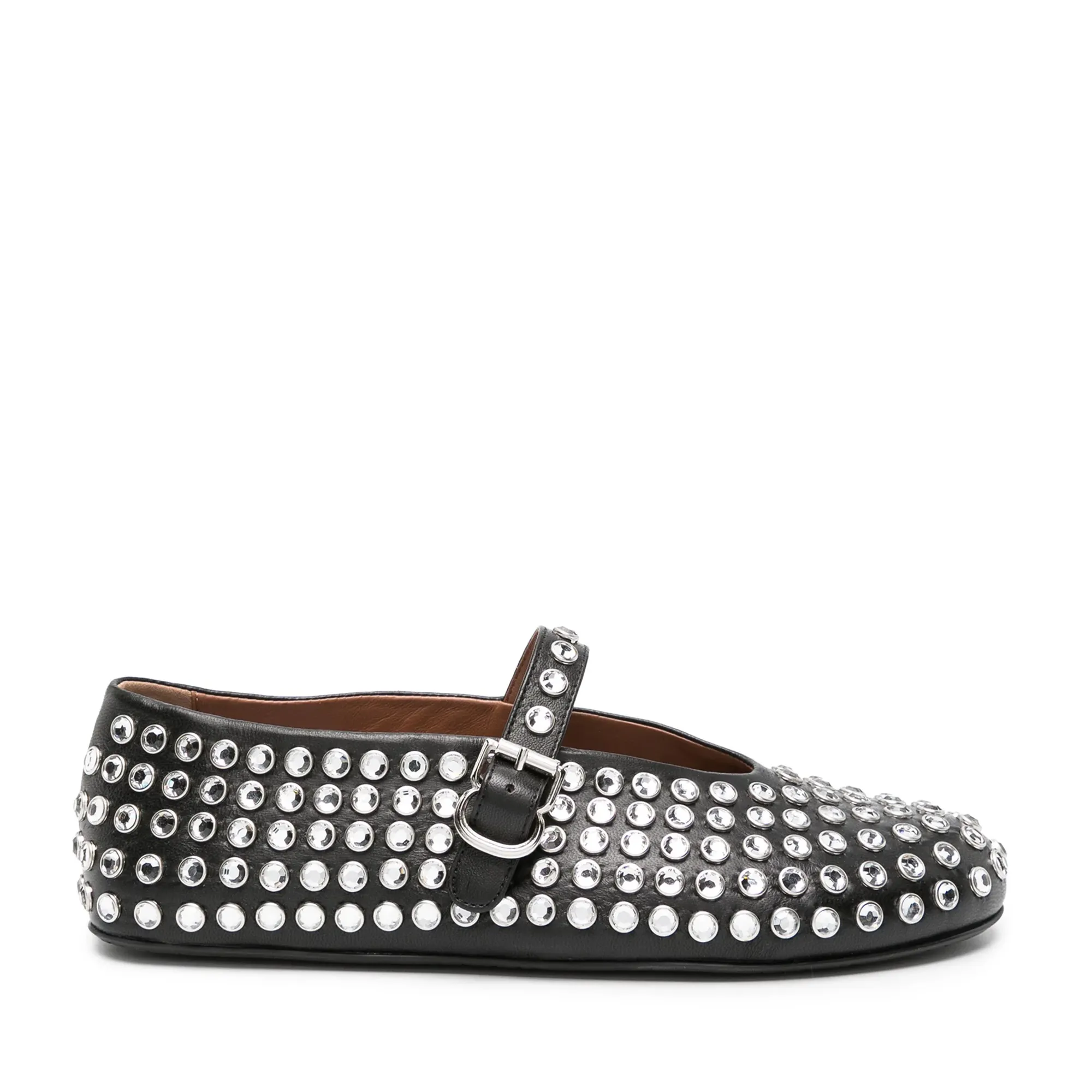 Strass Lambskin Ballet Flats