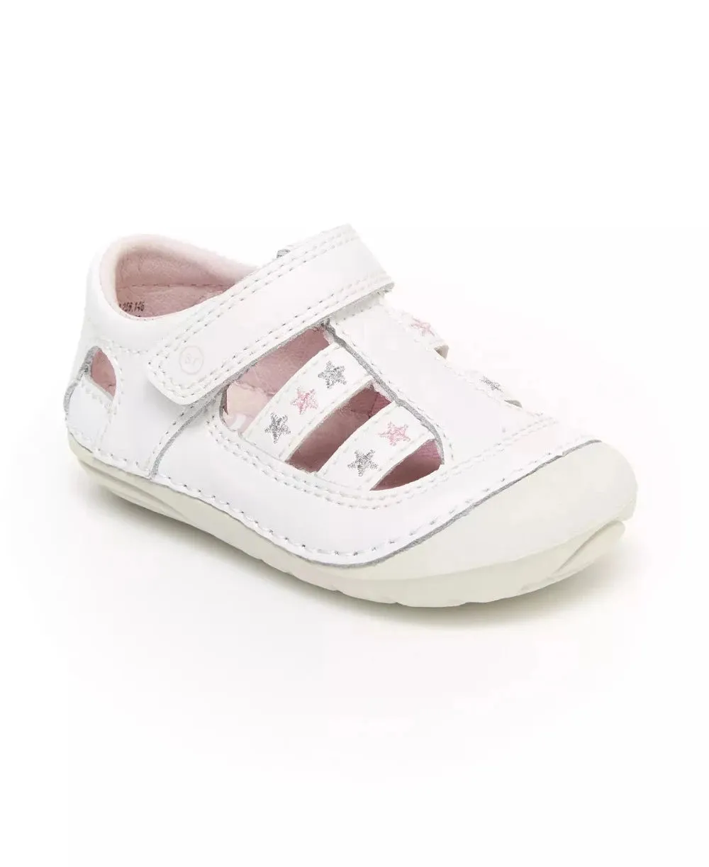 Stride Rite Infant Girls SM Aurora Sandal Velcro White