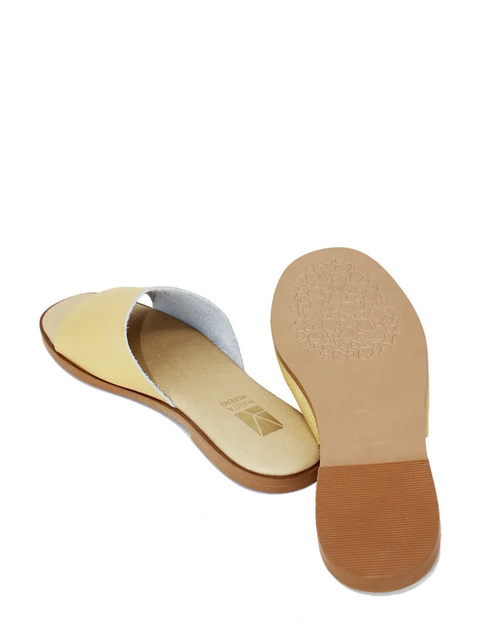 Stripe Flat Yellow Sandal - Limited Edition