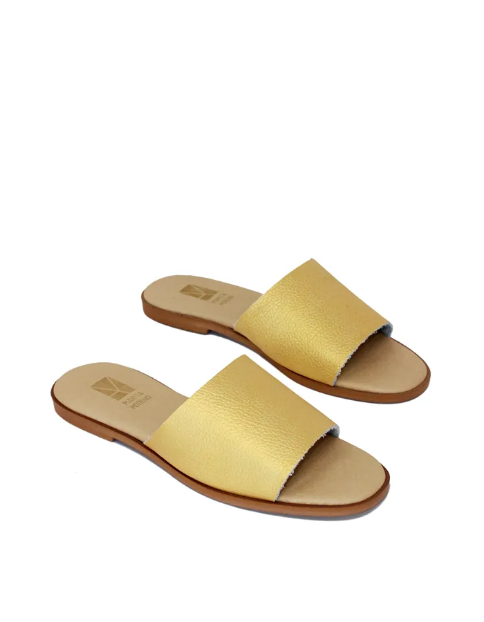 Stripe Flat Yellow Sandal - Limited Edition