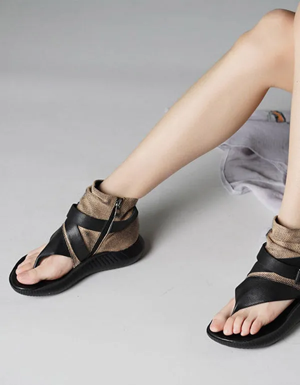 Summer Buckle Flip-Flop Sandals