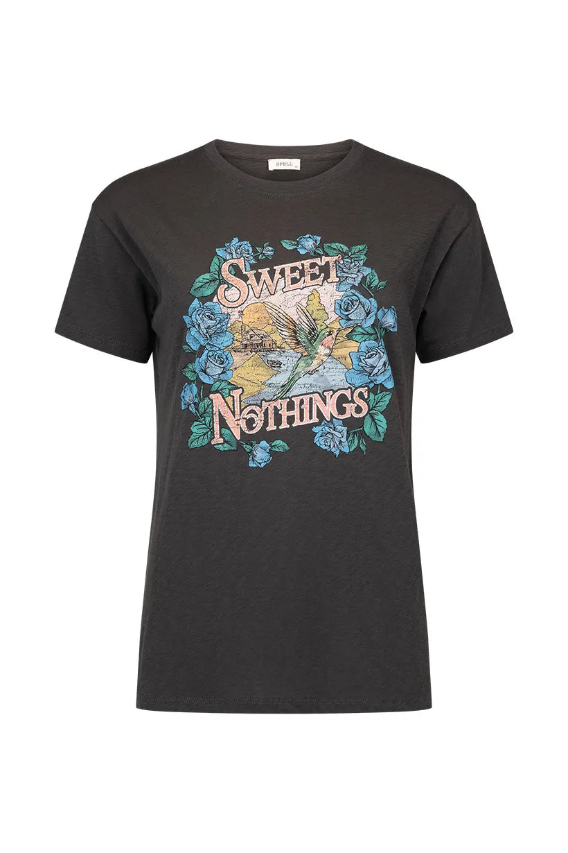 Sweet Nothings Biker Tee - Charcoal