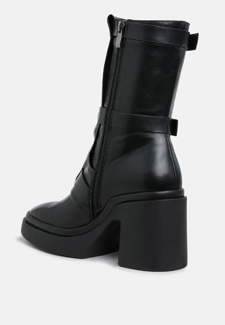 Syrah Chunky Biker Boots