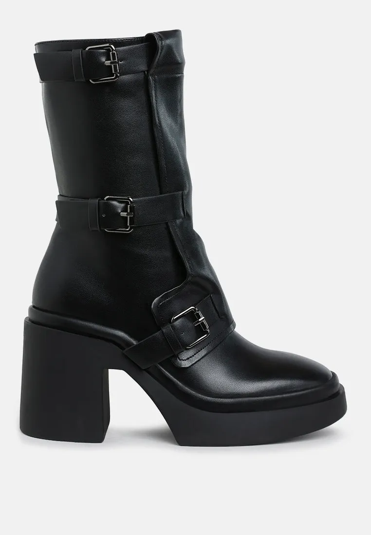 Syrah Chunky Biker Boots