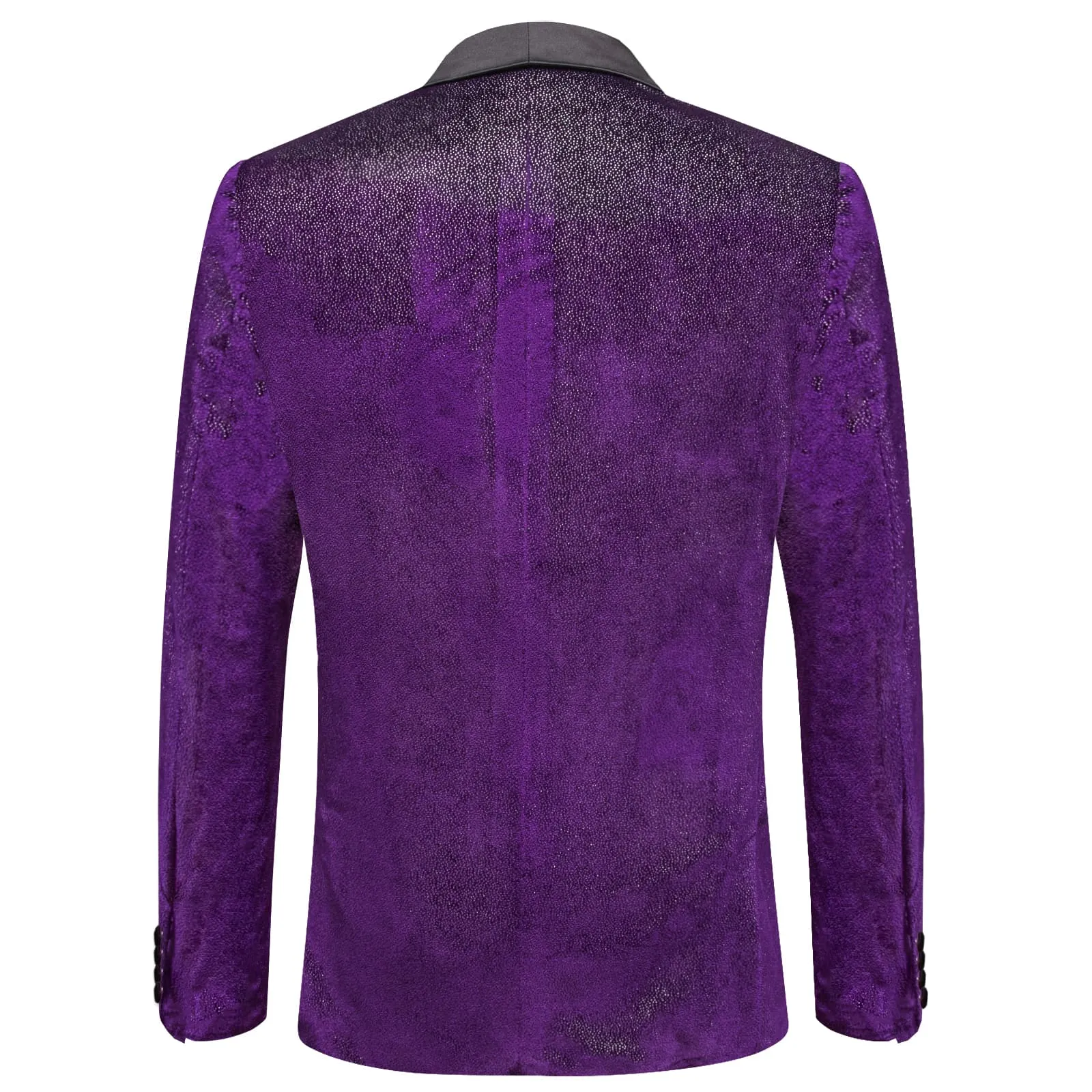 Ties2you Velvet Suit Indigo Purple Solid Hot Stamping Shawl Collar Mens Suit Jacket for Prom