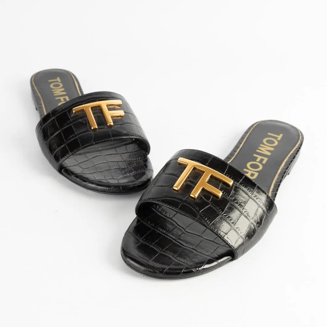 Tom Ford Real Croco Flat Sandals