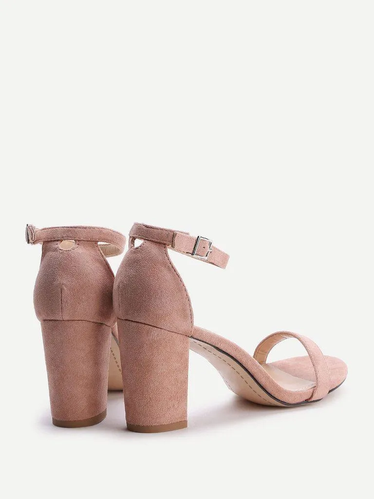 Two Part Block Heeled Sandals