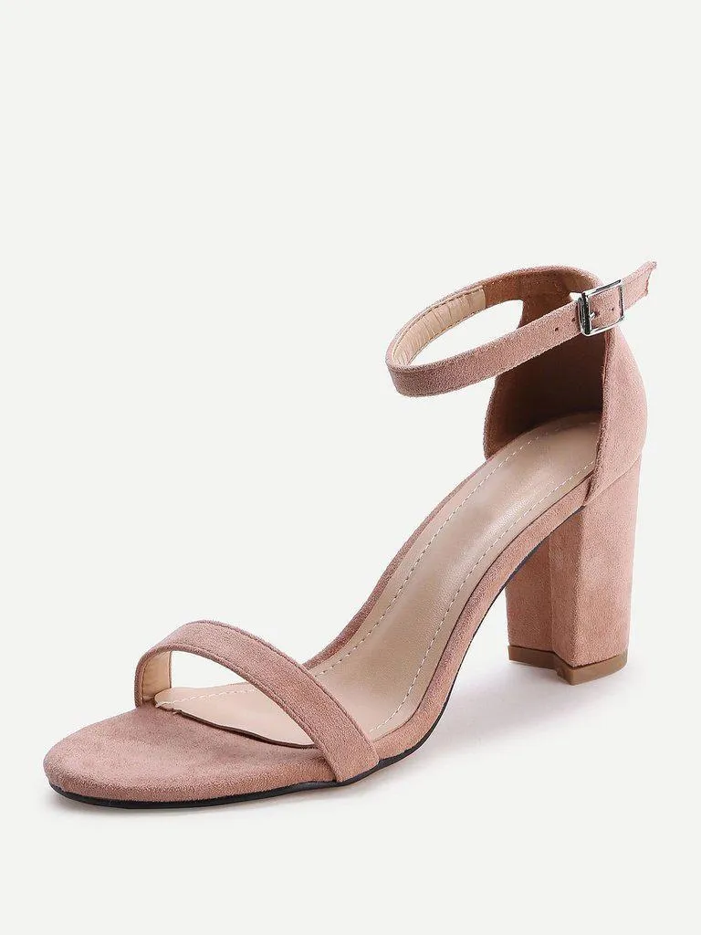 Two Part Block Heeled Sandals