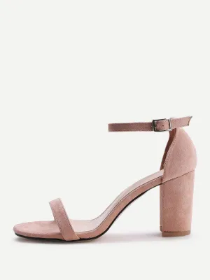 Two Part Block Heeled Sandals