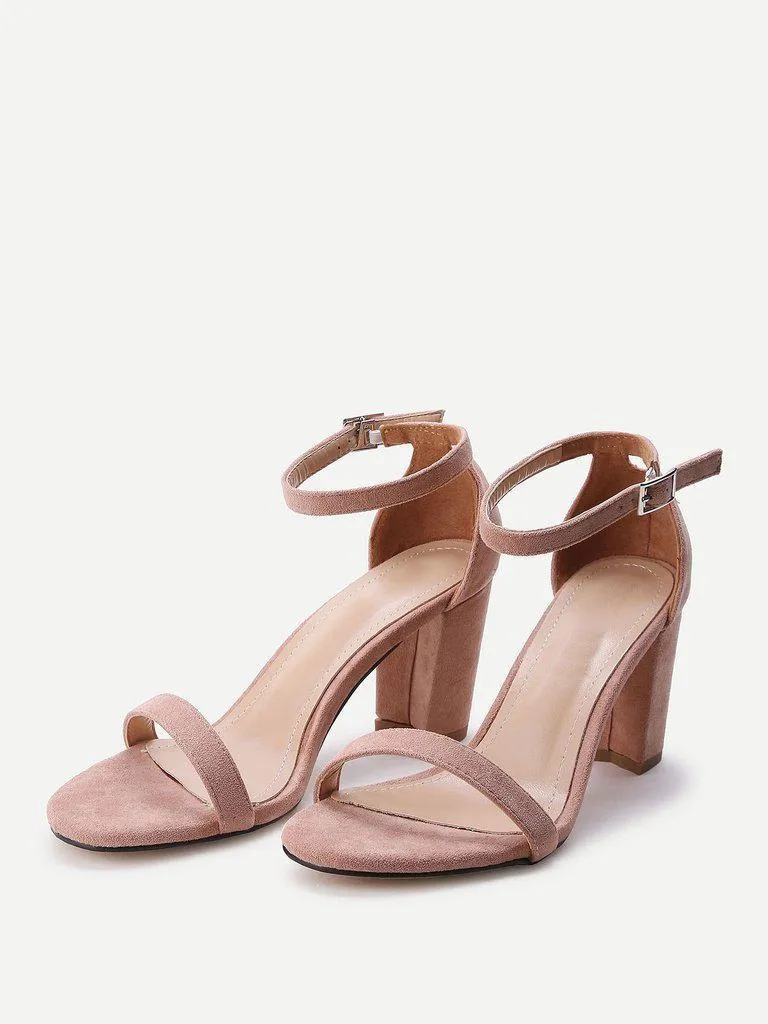 Two Part Block Heeled Sandals