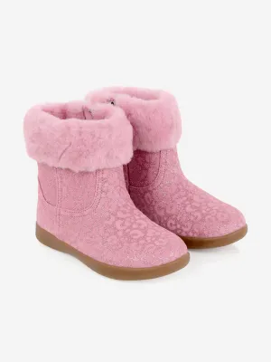 UGG Girls Jorie Glitter Leopard Booties