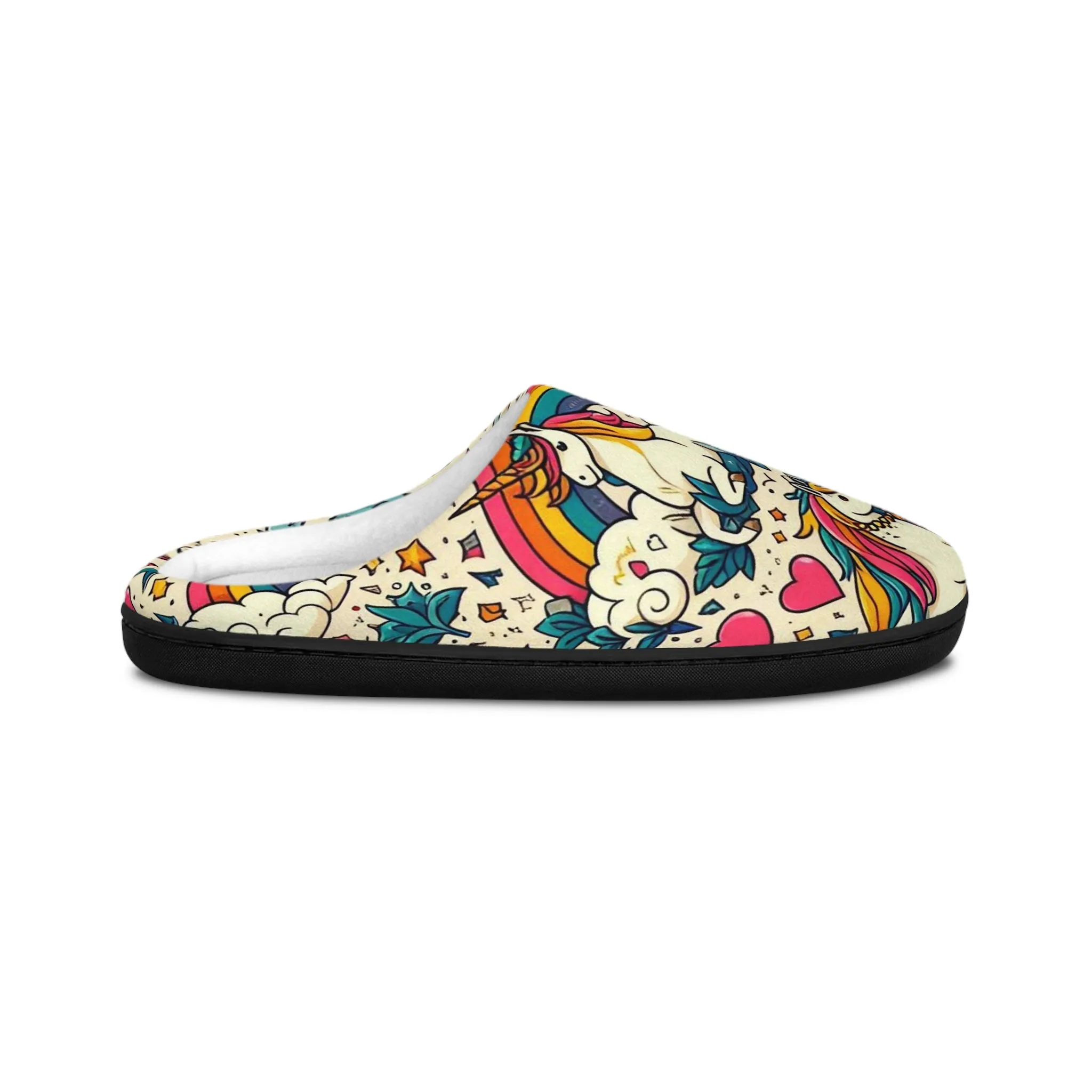 Unicorns and Rainbows - Women's Indoor Slippers