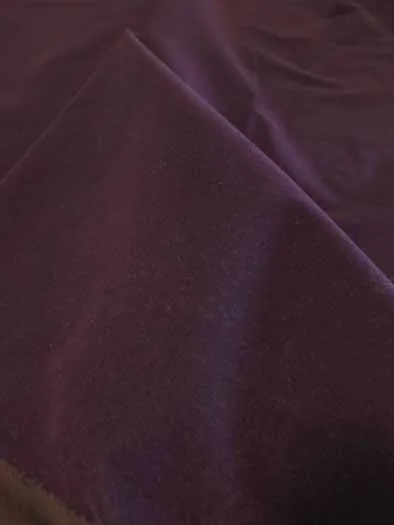 Upholstery Grade Solid Flocking Velvet Fabric / Dark Purple / 40 Yards Roll