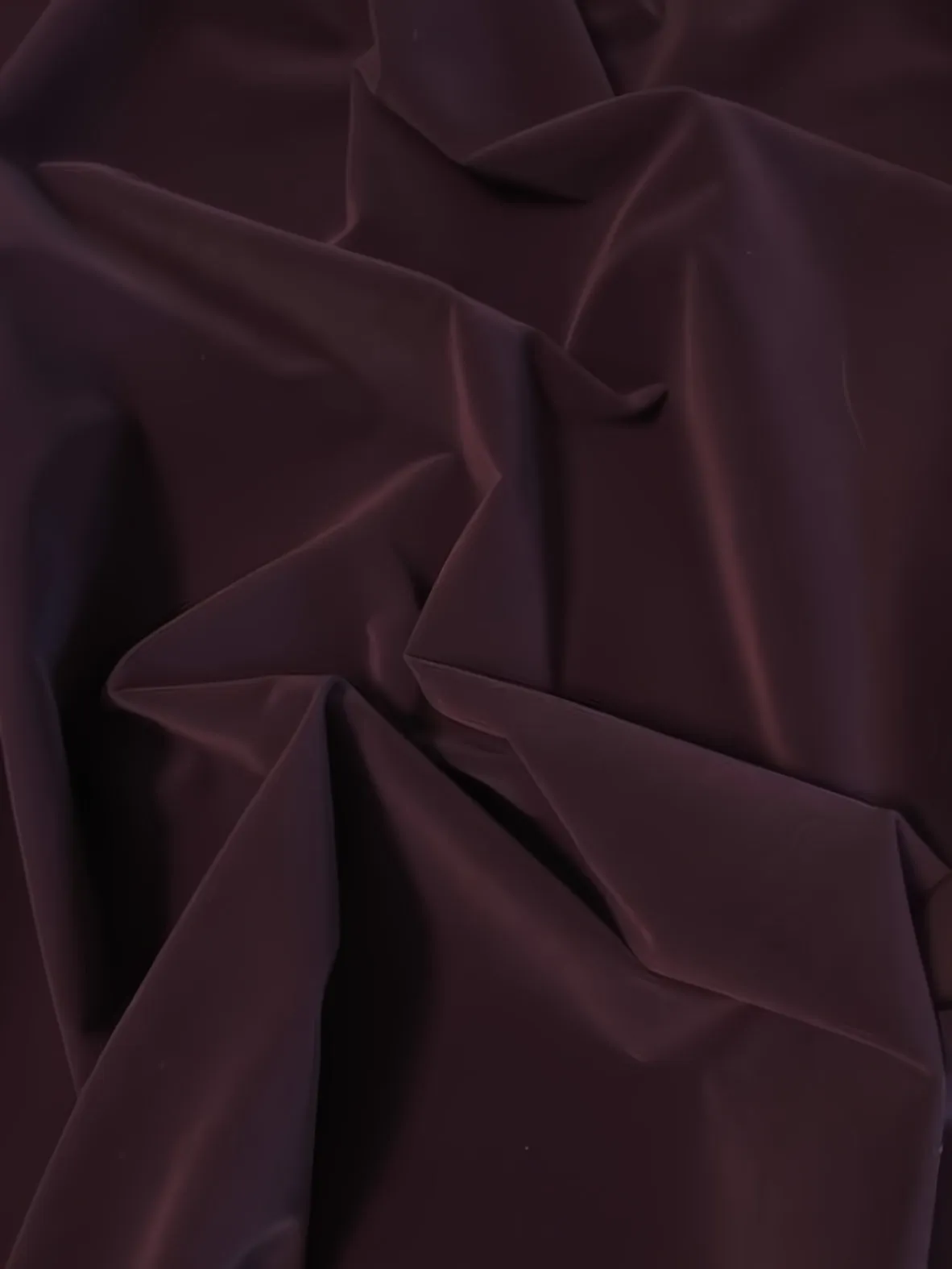 Upholstery Grade Solid Flocking Velvet Fabric / Dark Purple / Sold By The Yard