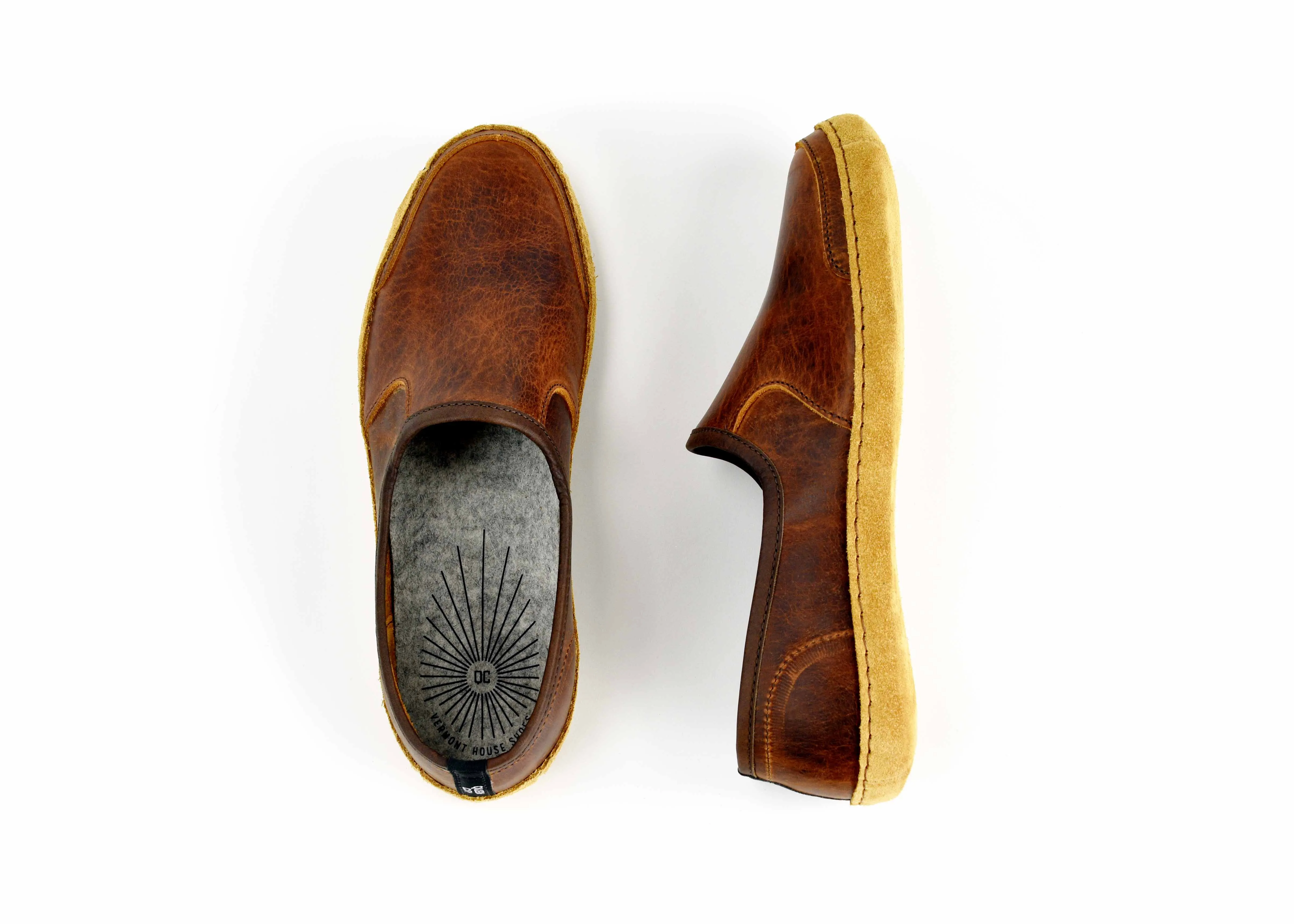 Vermont House Shoes®: Loafer - Tobacco Bison