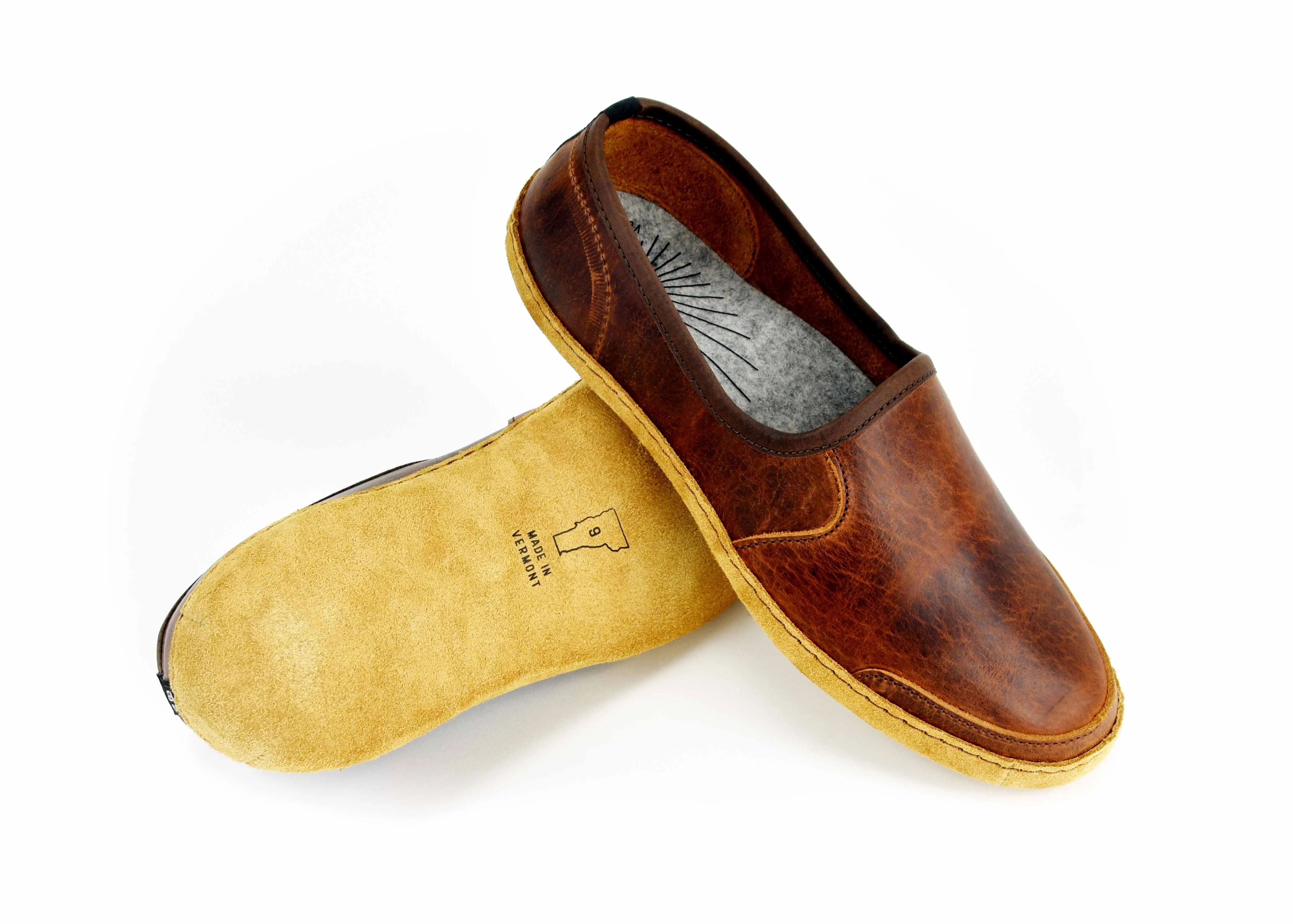 Vermont House Shoes®: Loafer - Tobacco Bison