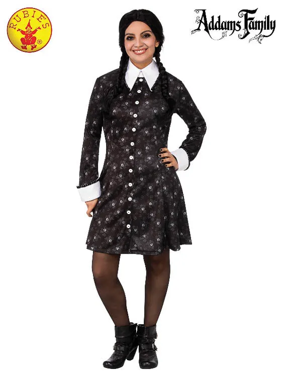 WEDNESDAY ADDAMS COSTUME, ADULT