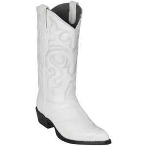 White Eel J-Toe Boots