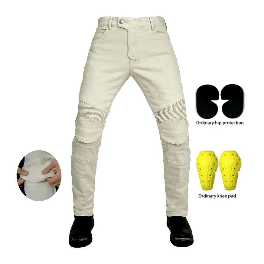 White men's biker jeans