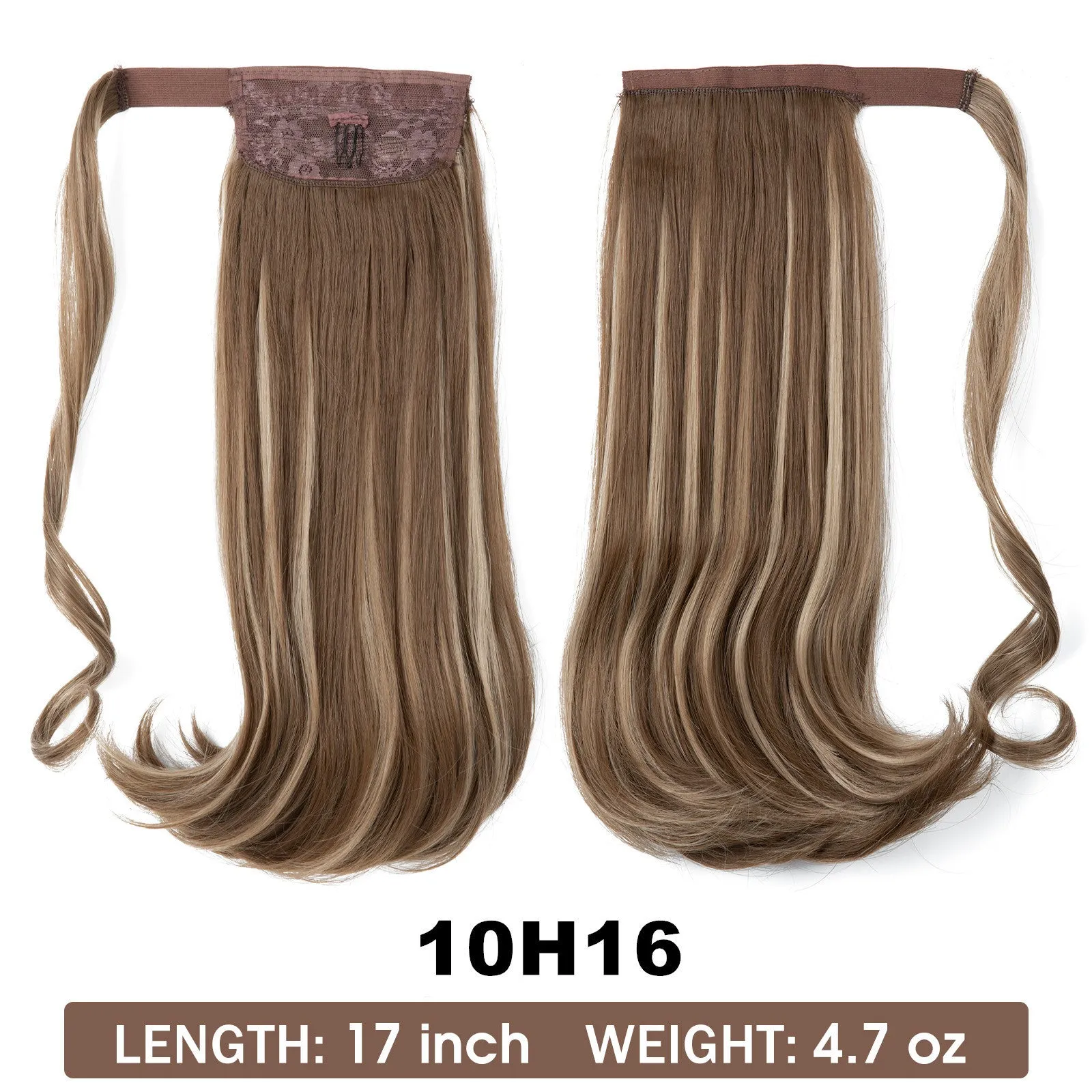 Wig Ponytail Long Straight Hair Elastic Velcro