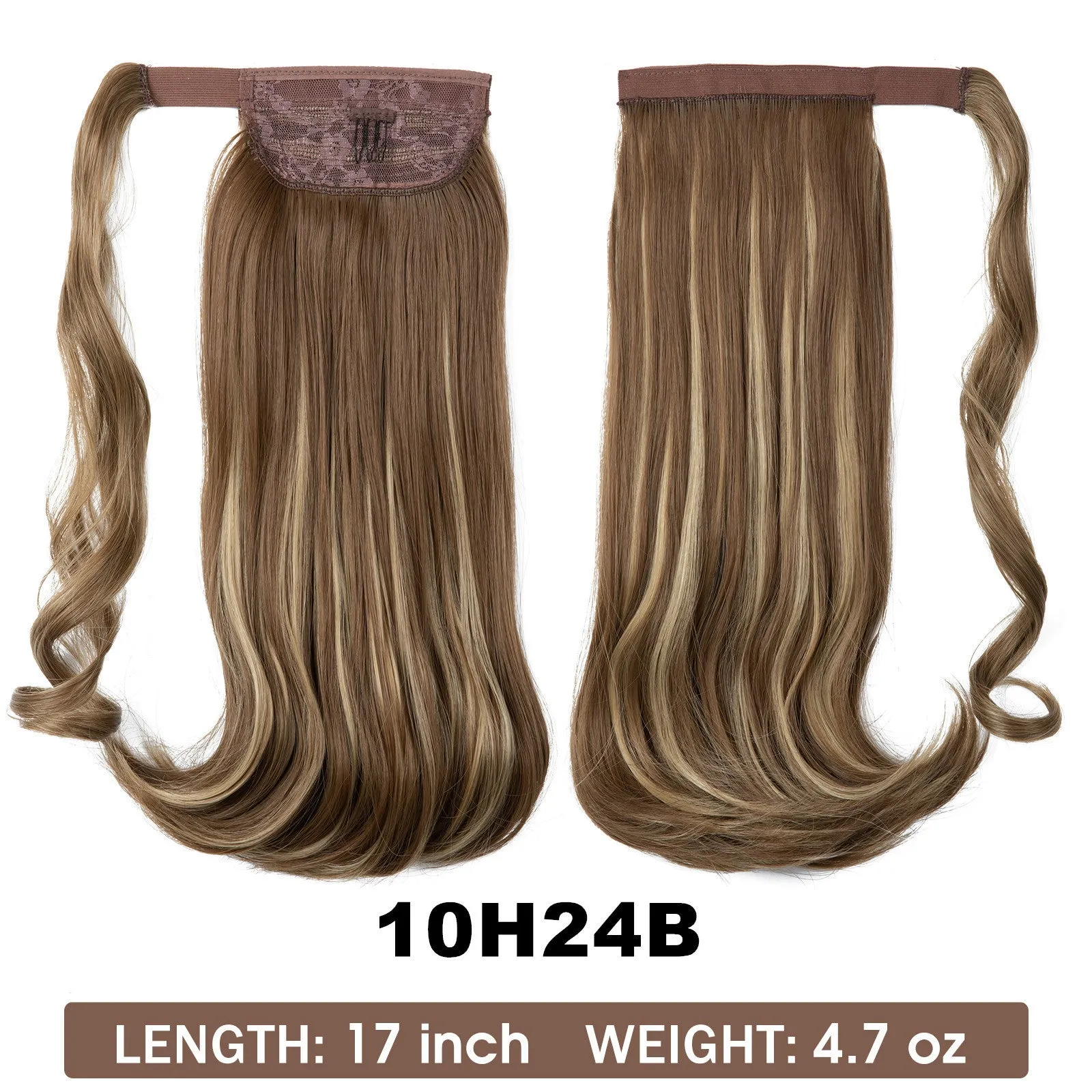 Wig Ponytail Long Straight Hair Elastic Velcro