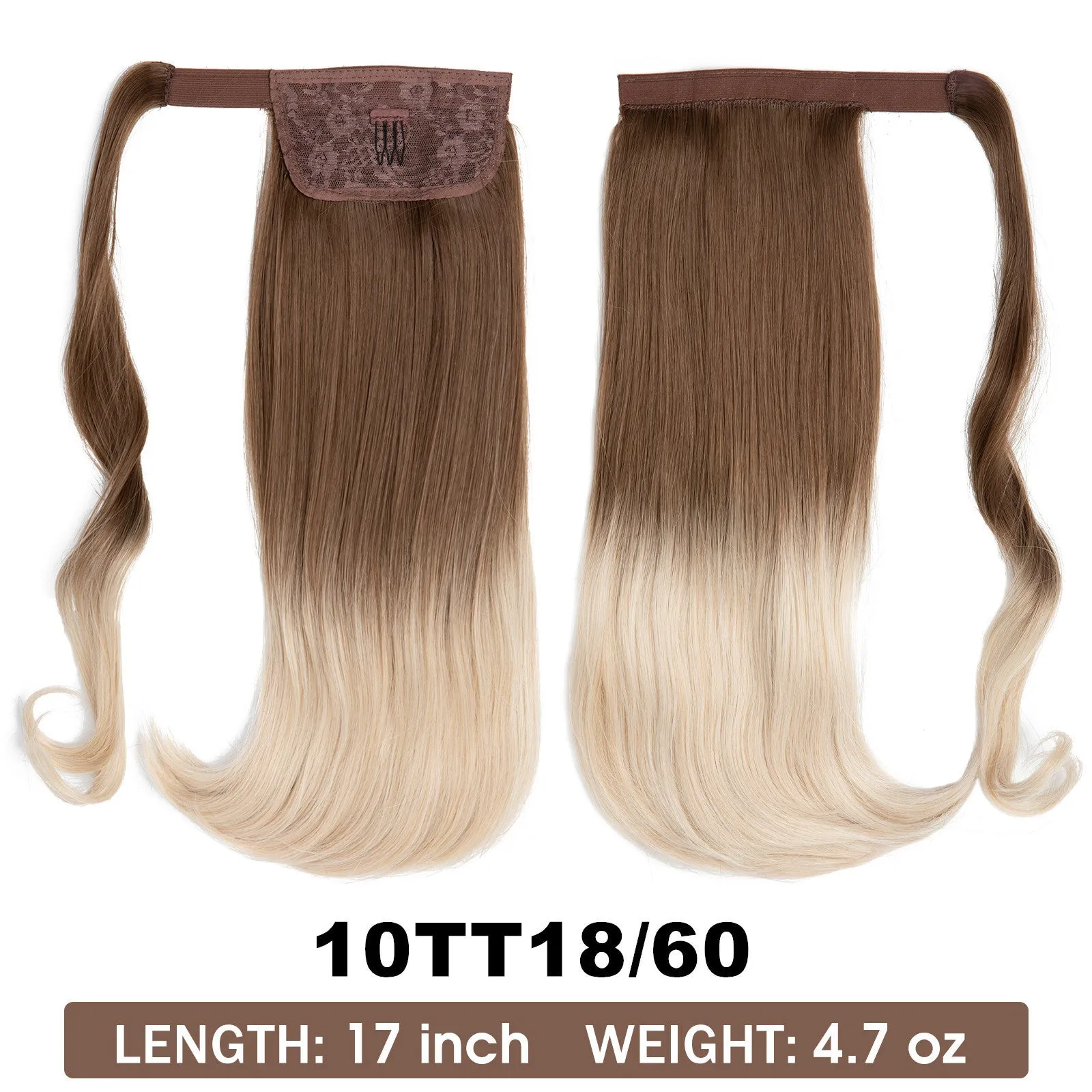 Wig Ponytail Long Straight Hair Elastic Velcro