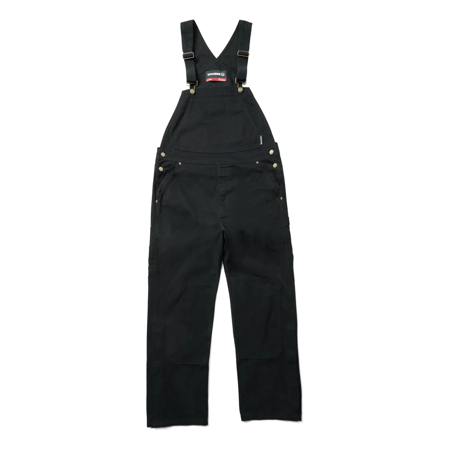 Wolverine Mens Black 100% Cotton Sawmill Duck Bib Overall