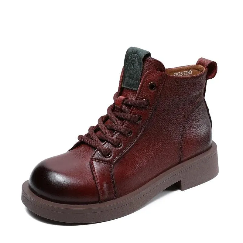 Women's Casual Shoes - Genuine Leather Ankle Boots - TSS150