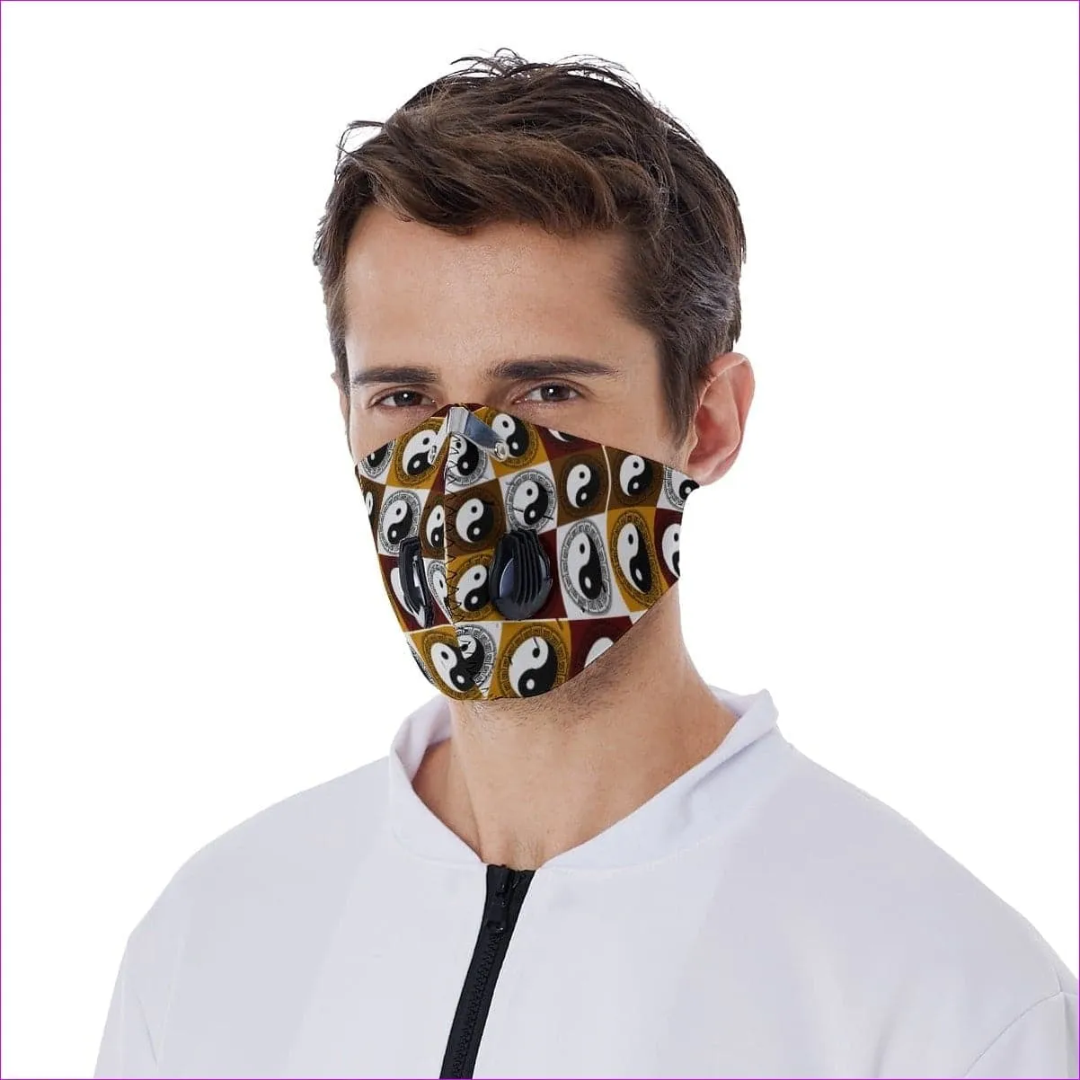 Yin & Yang Velcro Face Mask with Valves