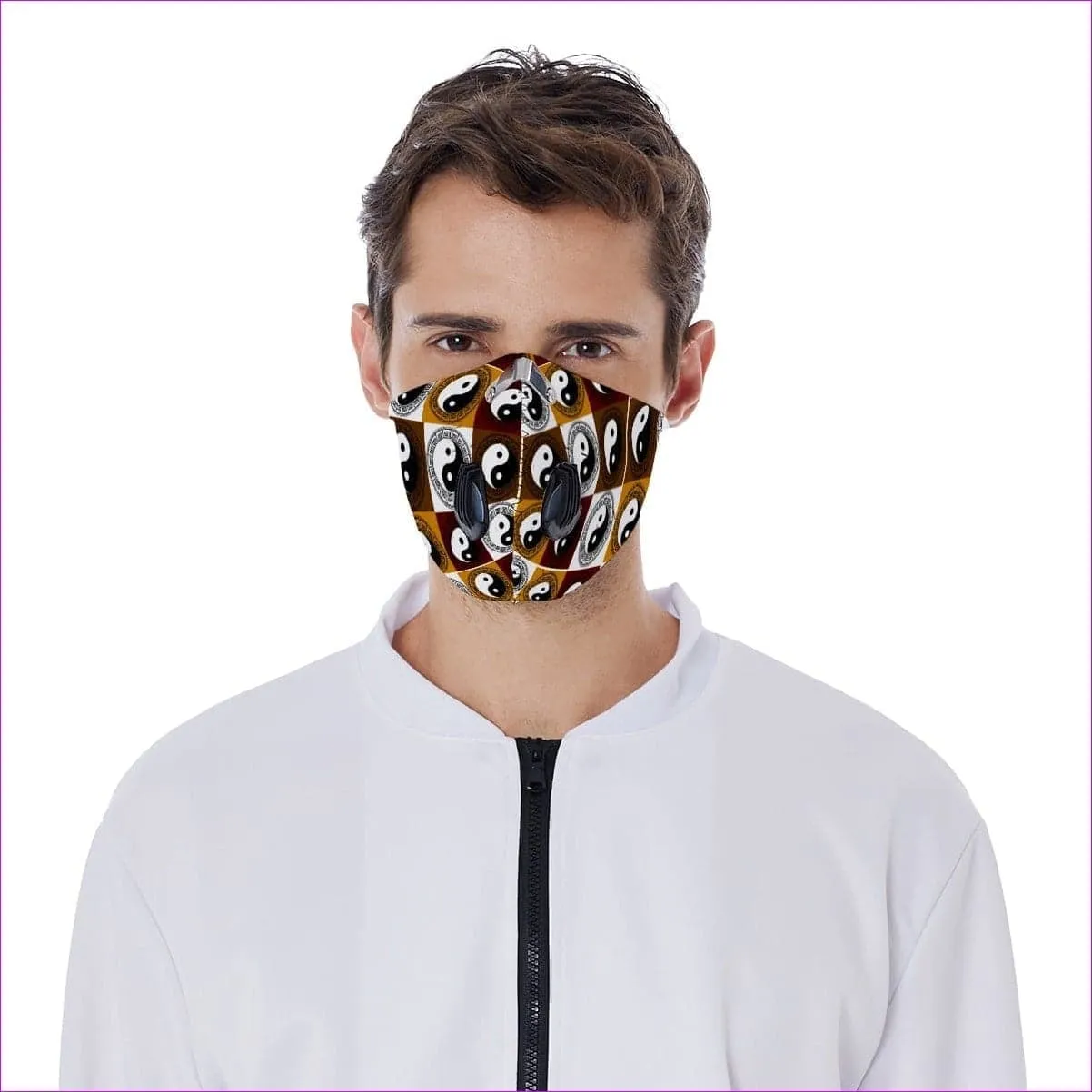 Yin & Yang Velcro Face Mask with Valves